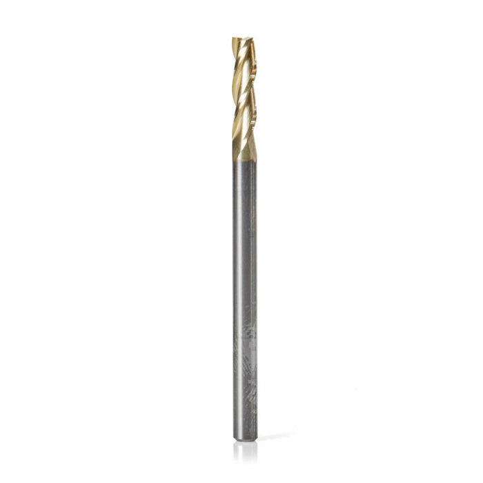 Amana Tool 46091 Solid Carbide Spiral 1/8 Dia x 1/2 Cut Height x 1/8 Shank x 2 Inch Long Composite, Fiberglass &amp; Phe