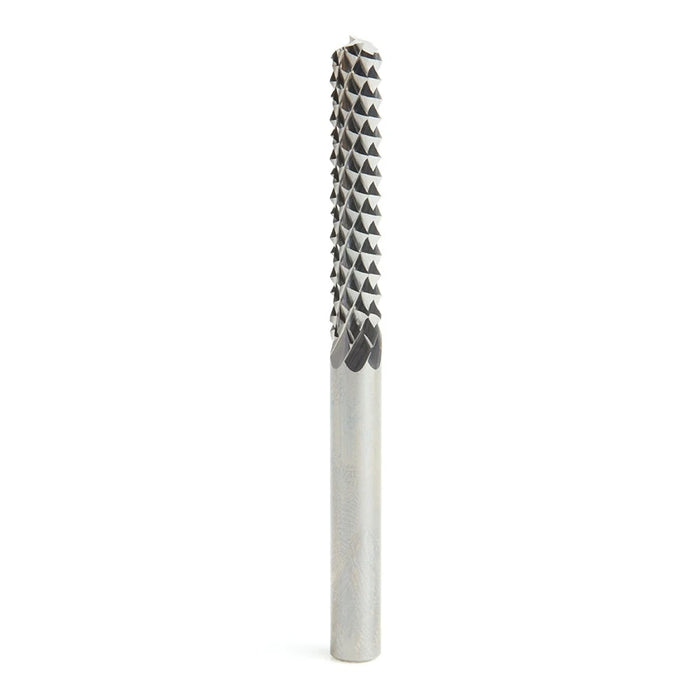 Amana Tool 48014 Medium Burr with End Mill Point 1/4 D x 1-1/2 CH x 1/4 SHK x 3 Inch Long SC Fiberglass and Composite Cu