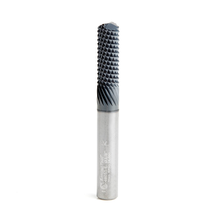 Amana Tool 48055-E High Performance End Mill 3/8 D x 1 CH x 3/8 SHK x 3 Inch Long SC Fiberglass and Composite Cutting Al