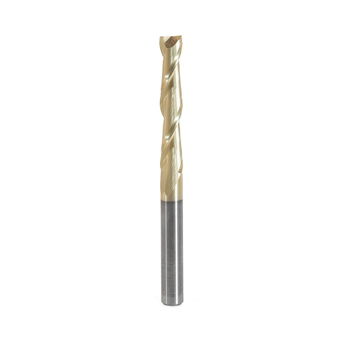 Amana Tool 46577 CNC 2D and 3D Carving 0.10 Deg Angle Straight Flat Bottom x 1/4 D x 1-1/2 CH x 1/4 SHK x 3 Inch Long x 