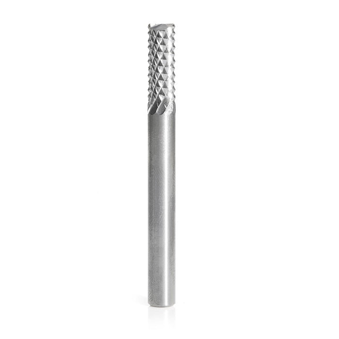 Amana Tool 48011 Medium Burr with End Mill Point 1/4 D x 3/4 CH x 1/4 SHK x 2-1/2 Inch Long SC Fiberglass and Composite 