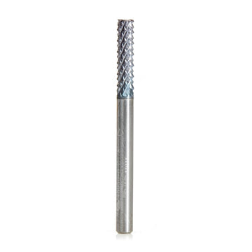 Amana Tool 48050-B High Performance Burr End 1/8 D x 1/2 CH x 1/8 SHK x 1-1/2 Inch Long SC Fiberglass and Composite Cutting AlTiN Coated Router Bit