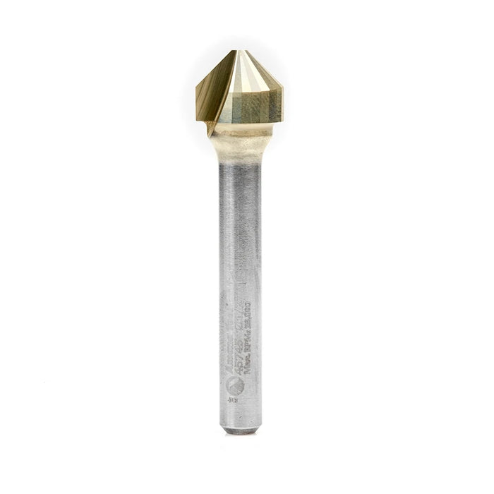 Amana Tool 45745 ZrN Coated V-Groove 90 Deg. Folding for Aluminum Composite Material (ACM) Panels Like Alucobond, Dibond