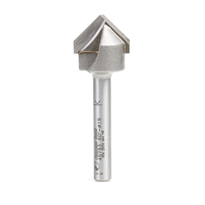 Amana Tool 45793 V-Groove 90 Deg. Folding for Aluminum Composite Material (ACM) Panels Like Alucobond, Dibond, 0.118 Tip