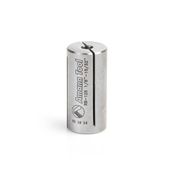 Amana Tool RB-125 High Precision Steel Router Collet Reducer 12mm Overall D x 1/8 Inner D x 1 Inch Long