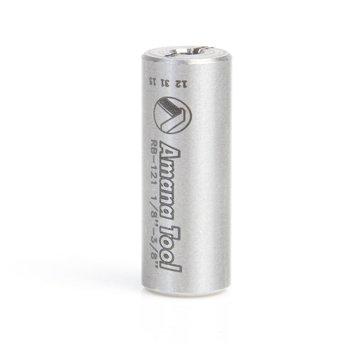 Amana Tool RB-121 High Precision Steel Router Collet Reducer 3/8 Overall D x 1/8 Inner D x 1 Inch Long