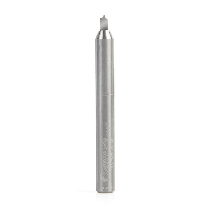 Amana Tool 56141 Carbide Tipped Point Cutting Roundover 1/32 R x 5/64 D x 3/16 CH x 1/4 SHK x 2-1/4 Inch Long Router Bit