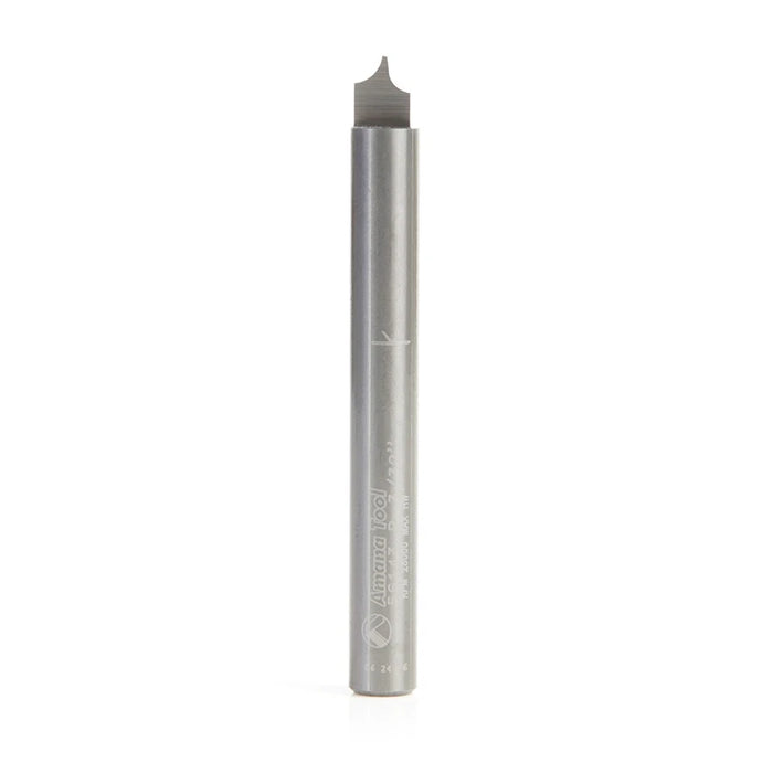 Amana Tool 56143 Carbide Tipped Point Cutting Roundover 3/32 R x 13/64 D x 1/4 CH x 1/4 SHK x 2-1/4 Inch Long Router Bit