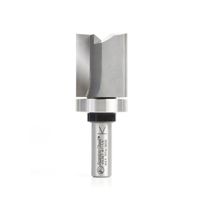 Amana Tool 45367 Carbide Tipped Flush Trim Plunge Template 1-1/4 D x 1-1/2 CH x 1/2 Inch SHK w/ Upper Ball Bearing Route