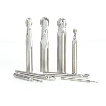 Amana Tool AMS-180 Jeu de 8 fraises à bout sphérique