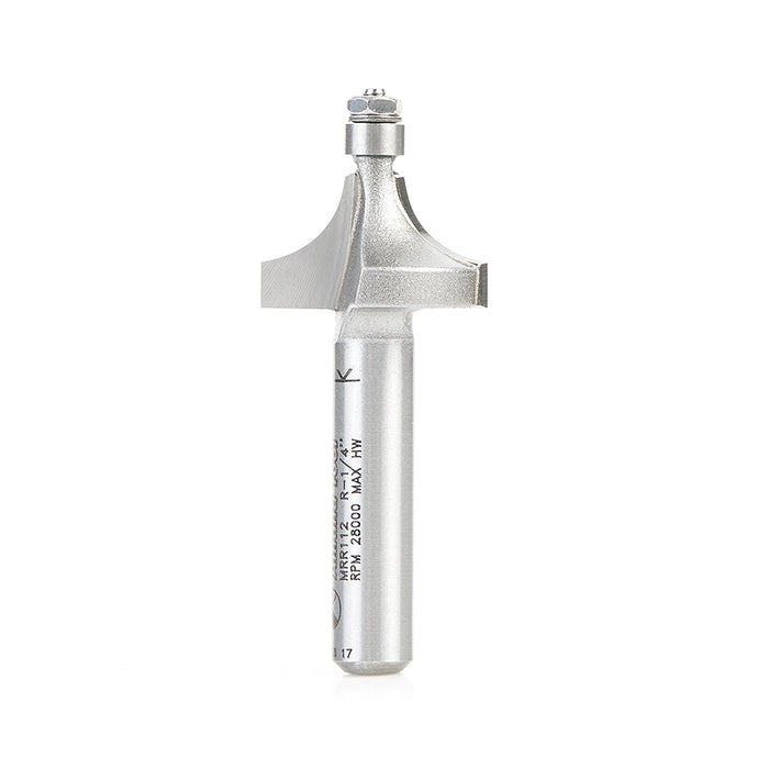 Amana Tool MRR112 Miniature 1/4 Radius Corner Rounding with 3/16 Dia Ball Bearing x 11/16 Dia x 13/32 Cut Height x 1/4 I