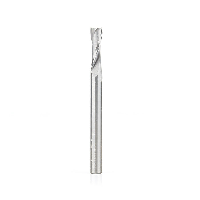 Amana Tool 51765 SC CNC Spiral Double O Flute, Plastic Cutting 1/4 Dia x 7/8 CH x 1/4 Shank x 3 Inch Long Up-Cut Router 