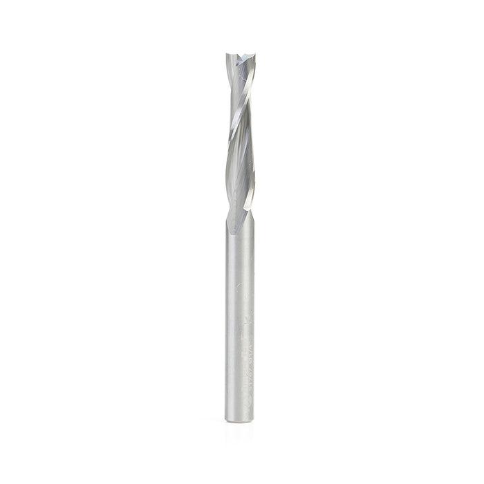 Amana Tool 51767 SC CNC Spiral Double O Flute, Plastic Cutting 1/4 Dia x 1-1/4 CH x 1/4 Shank x 3 Inch Long Up-Cut Route