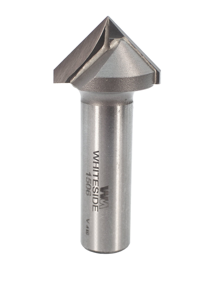 Whiteside 1506 90° V-Groove Bit - 1" CD x 1/2" Shank - official product photo
