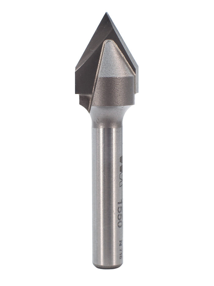 Whiteside 1550 60° V-Groove Bit - 1/2" CD x 1/4" Shank - official product photo