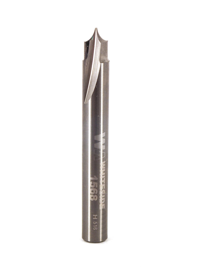 Whiteside 1568 Point Cutting Roundover Bit - 1/4" CD x 1/4" CL x 1/4" Shank - official product photo
