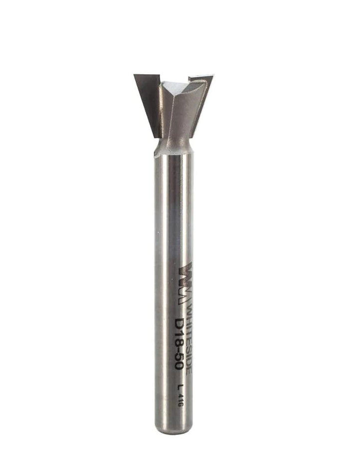 Whiteside D18-50 18° Dovetail Bit - 1/4" Shank - official product photo