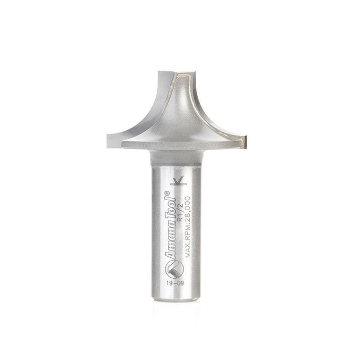 Amana Tool 49721 Carbide Tipped Plunging Round Over 1/2 R x 1-3/8 D x 3/4 CH x 1/2 Inch SHK Router Bit