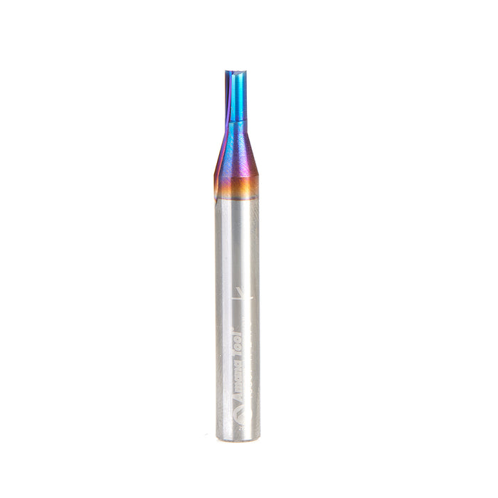 Amana Tool 43507-K SC Spektra Extreme Tool Life Coated Double Straight V Flute, Plastic Cutting 1/8 D x 1/4 CH x 1/4 SHK