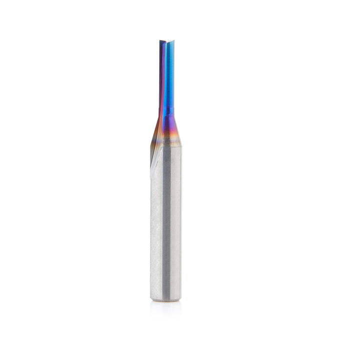 Amana Tool 43600-K SC Spektra Extreme Tool Life Coated Double Straight V Flute, Plastic Cutting 1/8 D x 1/2 CH x 1/4 SHK