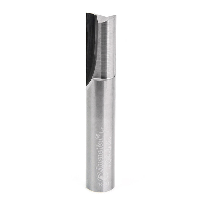 Amana Tool 43616 Solid Carbide Double Straight V Flute, Plastic Cutting 1/2 D x 1 Inch CH x 1/2 SHK x 3 Inch Long Router