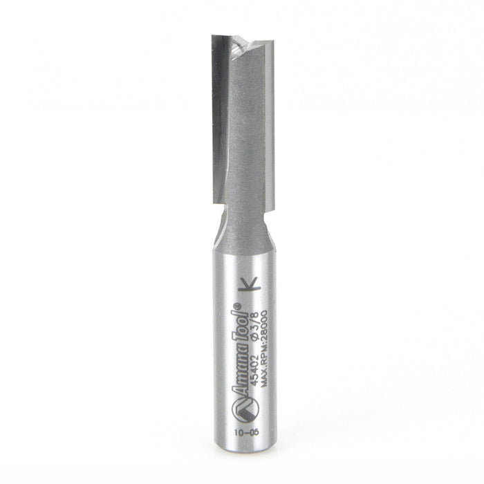 Amana Tool 45402 Carbide Tipped Straight Plunge High Production 3/8 D x 1 Inch CH x 3/8 SHK Router Bit