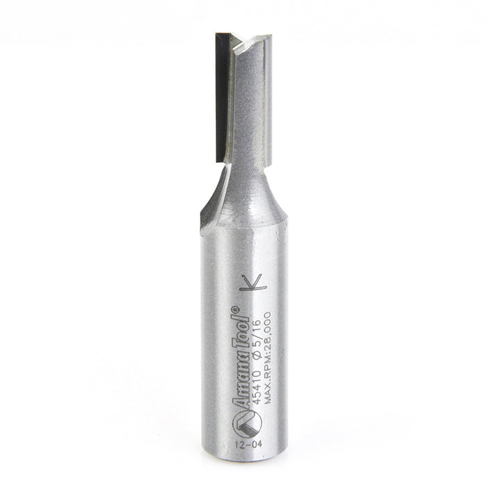 Amana Tool 45410 Carbide Tipped Straight Plunge High Production 5/16 D x 3/4 CH x 2-1/2 Long x 1/2 Inch SHK Router Bit