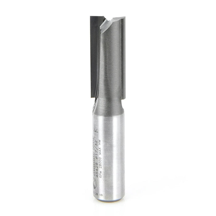 Amana Tool 45429 Carbide Tipped Straight Plunge High Production 17/32 D x 1-1/4 CH x 1/2 SHK x 2-7/8 Inch Long Router Bi
