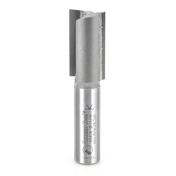 Amana Tool 45436 Carbide Tipped Straight Plunge High Production 11/16 D x 1-1/4 CH x 1/2 SHK x 2-7/8 Inch Long Router Bi