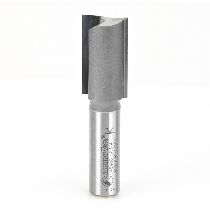 Amana Tool 45440 Carbide Tipped Straight Plunge High Production 3/4 D x 1-1/4 CH x 1/2 SHK x 2-7/8 Inch Long Router Bit