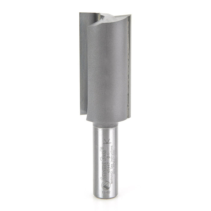 Amana Tool 45447 Carbide Tipped Straight Plunge High Production 1 Inch D x 2 CH x 1/2 SHK x 3-5/8 Inch Long Router Bit