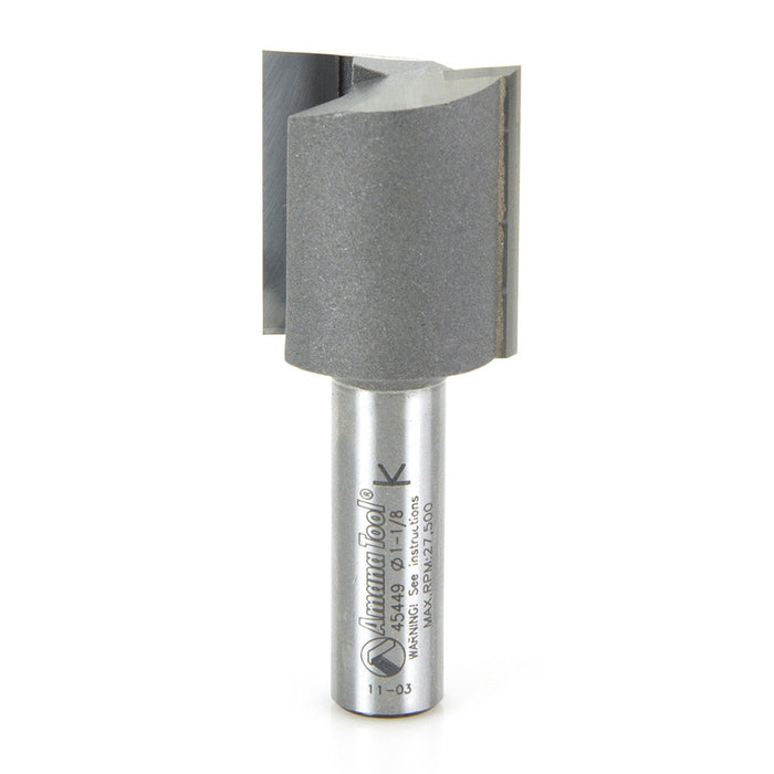Amana Tool 45449 Carbide Tipped Straight Plunge High Production 1-1/8 D x 1-1/4 CH x 1/2 SHK x 2-7/8 Inch Long Router Bi
