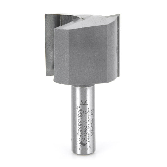 Amana Tool 45452 Carbide Tipped Straight Plunge High Production 1-1/2 D x 1-1/4 CH x 1/2 SHK x 2-7/8 Inch Long Router Bi