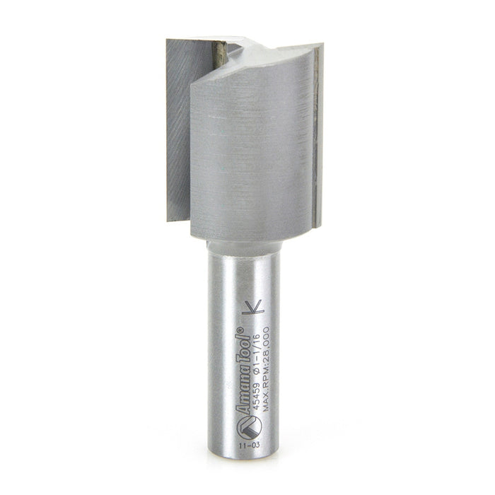 Amana Tool 45459 Carbide Tipped Straight Plunge High Production 1-1/16 D x 1-1/4 CH x 1/2 SHK x 2-7/8 Inch Long Router B