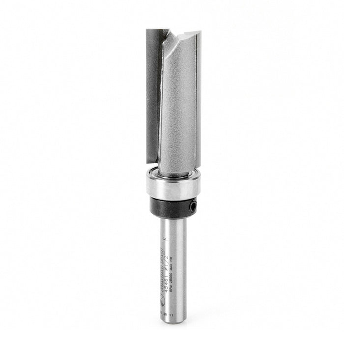 Amana Tool 45461 Carbide Tipped Flush Trim Plunge Template 1/2 D x 1-1/4 CH x 1/4 Inch SHK w/ Upper Ball Bearing Router 
