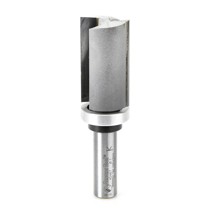 Amana Tool 45467 Carbide Tipped Flush Trim Plunge Template 1 Inch D x 1-3/4 CH x 1/2 SHK w/ Upper Ball Bearing Router Bi