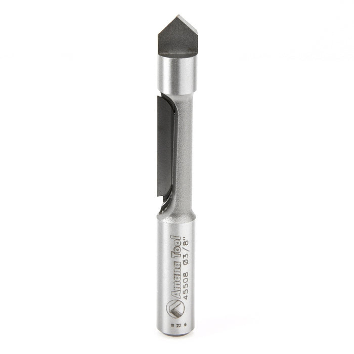 Amana Tool 45508 Carbide Tipped Panel Pilot 3/8 D x 1 Inch CH x 3/8 SHK Single Flute Router Bit
