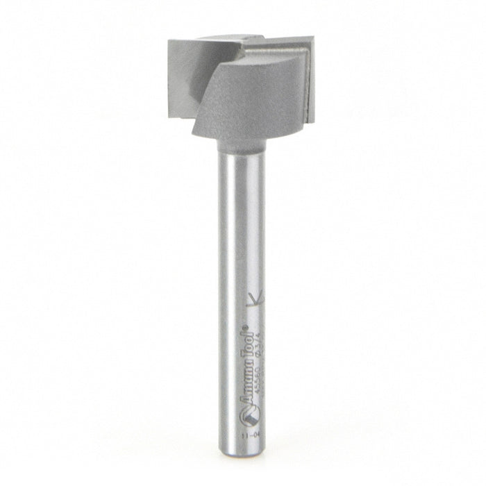 Amana Tool 45560 Carbide Tipped Bottom Cleaning 3/4 D x 7/16 CH x 1/4 Inch SHK Upshear Design Router Bit