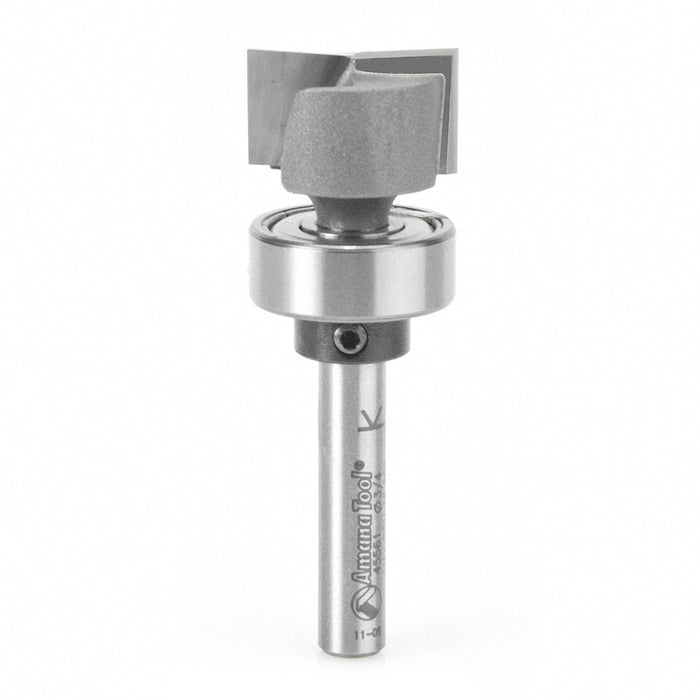 Amana Tool 45561 Carbide Tipped Bottom Cleaning 3/4 D x 7/16 CH x 1/4 Inch SHK w/ Upper Ball Bearing &amp; Upshear Desig