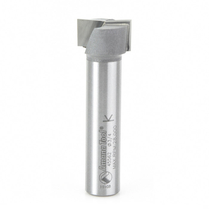 Amana Tool 45562 Carbide Tipped Bottom Cleaning 3/4 D x 7/16 CH x 1/2 Inch SHK Upshear Design Router Bit