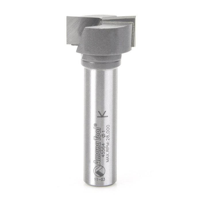 Amana Tool 45564 Carbide Tipped Bottom Cleaning 1 D x 7/16 CH x 1/2 Inch SHK Upshear Design Router Bit