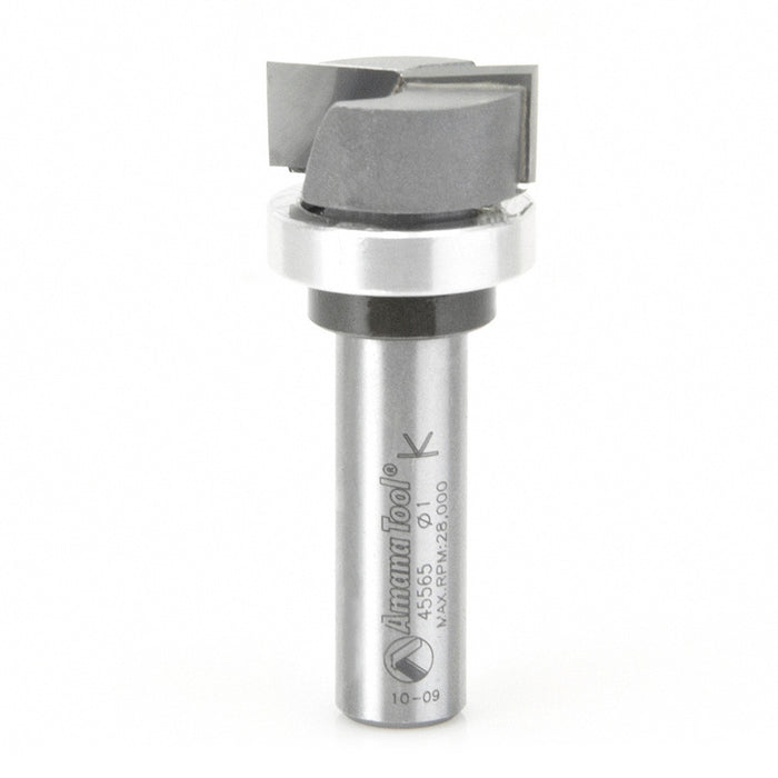 Amana Tool 45565 Carbide Tipped Bottom Cleaning 1 Inch D x 7/16 CH x 1/2 SHK w/ Upper Ball Bearing &amp; Upshear Design 