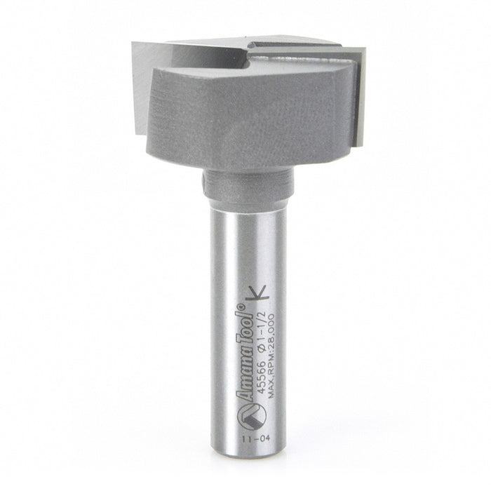 Amana Tool 45566 Carbide Tipped Bottom Cleaning 1-1/2 D x 5/8 CH x 1/2 Inch SHK Upshear Design Router Bit