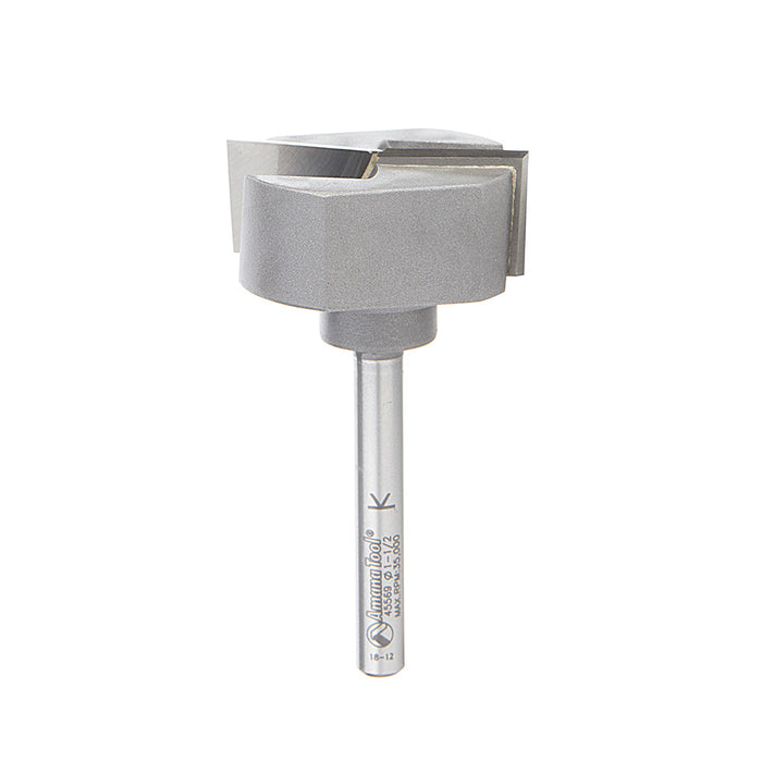 Amana Tool 45569 Carbide Tipped Bottom Cleaning 1-1/2 D x 5/8 CH x 1/4 Inch SHK Upshear Design Router Bit