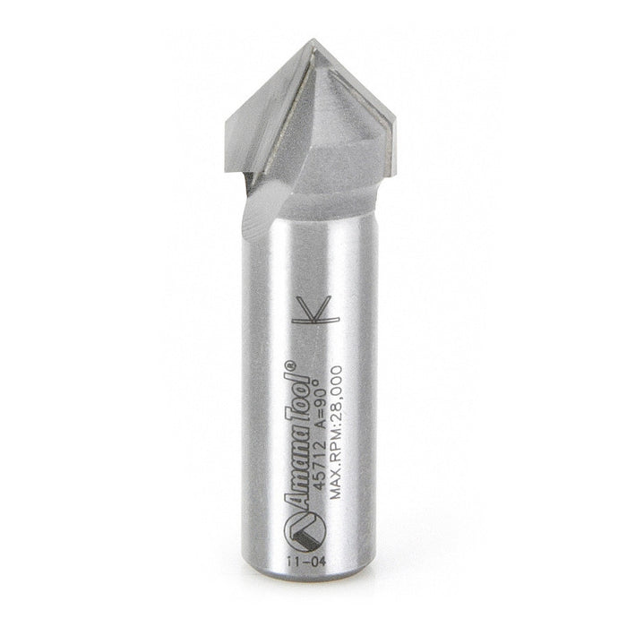 Amana Tool 45712 90Dv Groove 5/8 Dia 1/2 Shank. - CNC Router Store