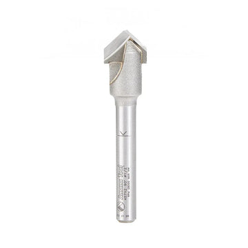 Amana Tool 45792 - Carbide Tipped Double Edge Folding V-Groove Cutter, 90° .090 V for ACM, 1/4" Shank