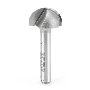 Amana Tool 45918 Carbide Tipped Core Box 3/8 R x 3/4 D x 7/16 CH x 1/4 Inch SHK Router Bit