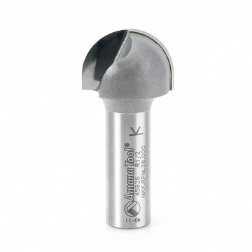 Amana Tool 45926 Carbide Tipped Core Box 1/2 R x 1 Inch D x 11/16 CH x 1/2 SHK Router Bit