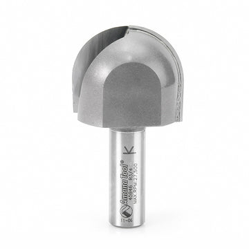 Amana Tool 45946 Carbide Tipped Core Box 3/4 R x 1-1/2 D x 1-1/4 CH x 1/2 Inch SHK Extra Deep Router Bit