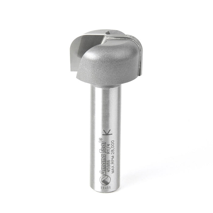 Amana Tool 45986-S Carbide Tipped Bowl &amp; Tray 1/4 R x 1-1/8 D x 1/2 CH x 1/2 Inch SHK Router Bit